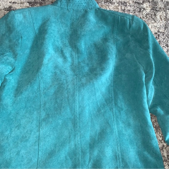 Studio Works Teal Brushed Polyester Structured Jacket - Picture 5 of 7